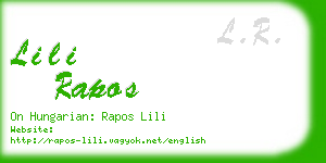 lili rapos business card